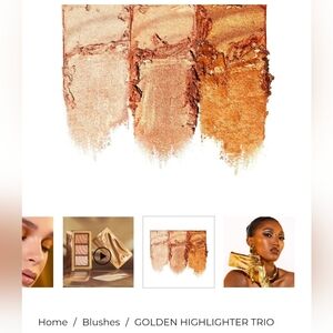 Natasha Denona Golden Highlighter Trio Multi Use Hybrid Glow Face Palette New